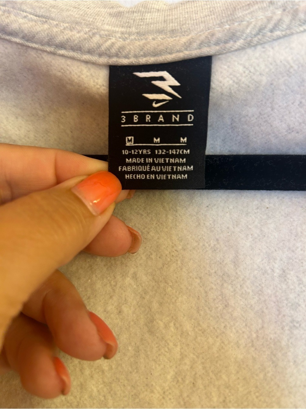 Nike Light Gray Full-Zip Fleece Hoodie Jacket - Picture 2 of 5